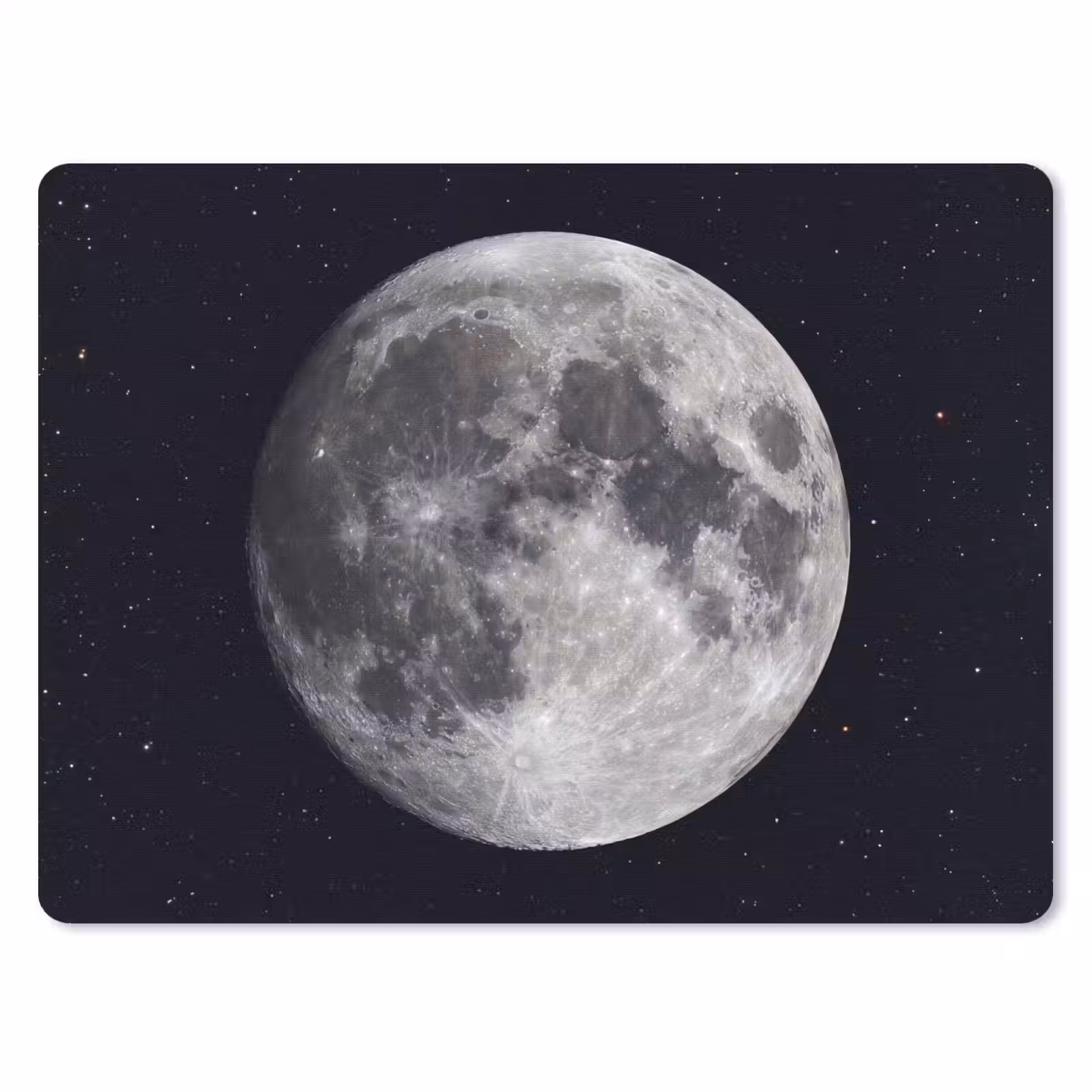 Mouse Pad - Moon - Stars - Space - Maan - Sterren - Ruimte muismat rubber klein
