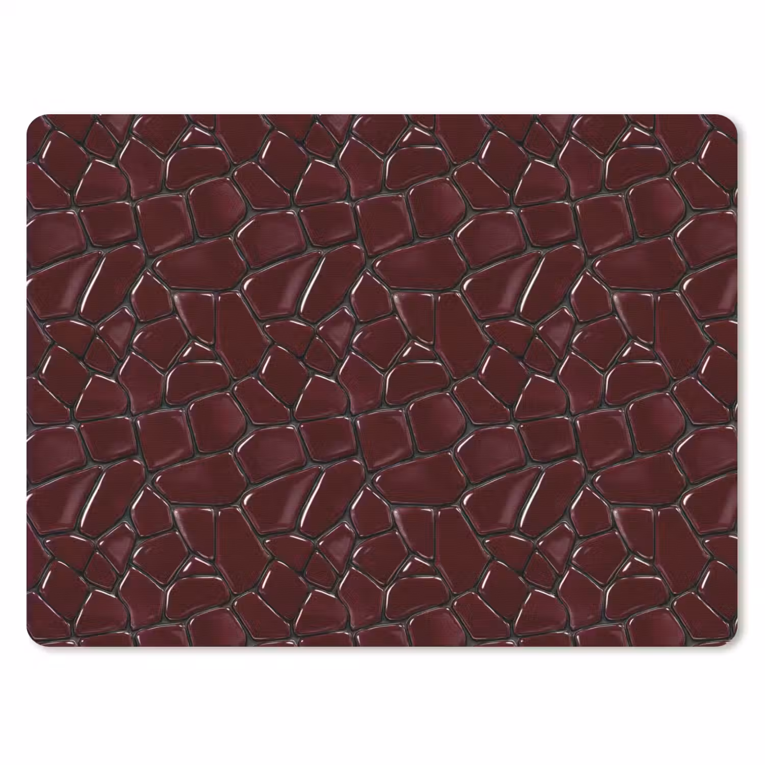 Mozaïek - Tegel - Bordeauxrood muismat rubber klein 262 -3d