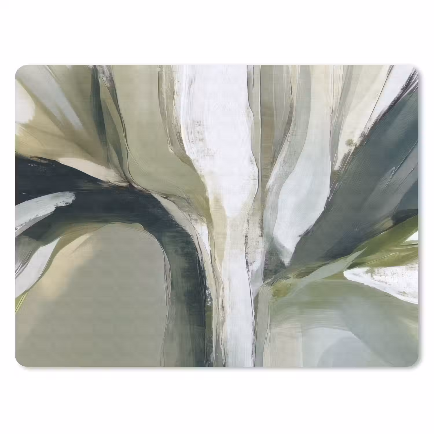 Natuur - Abstract - Groen - Penseelstreken muismat rubber klein -3d