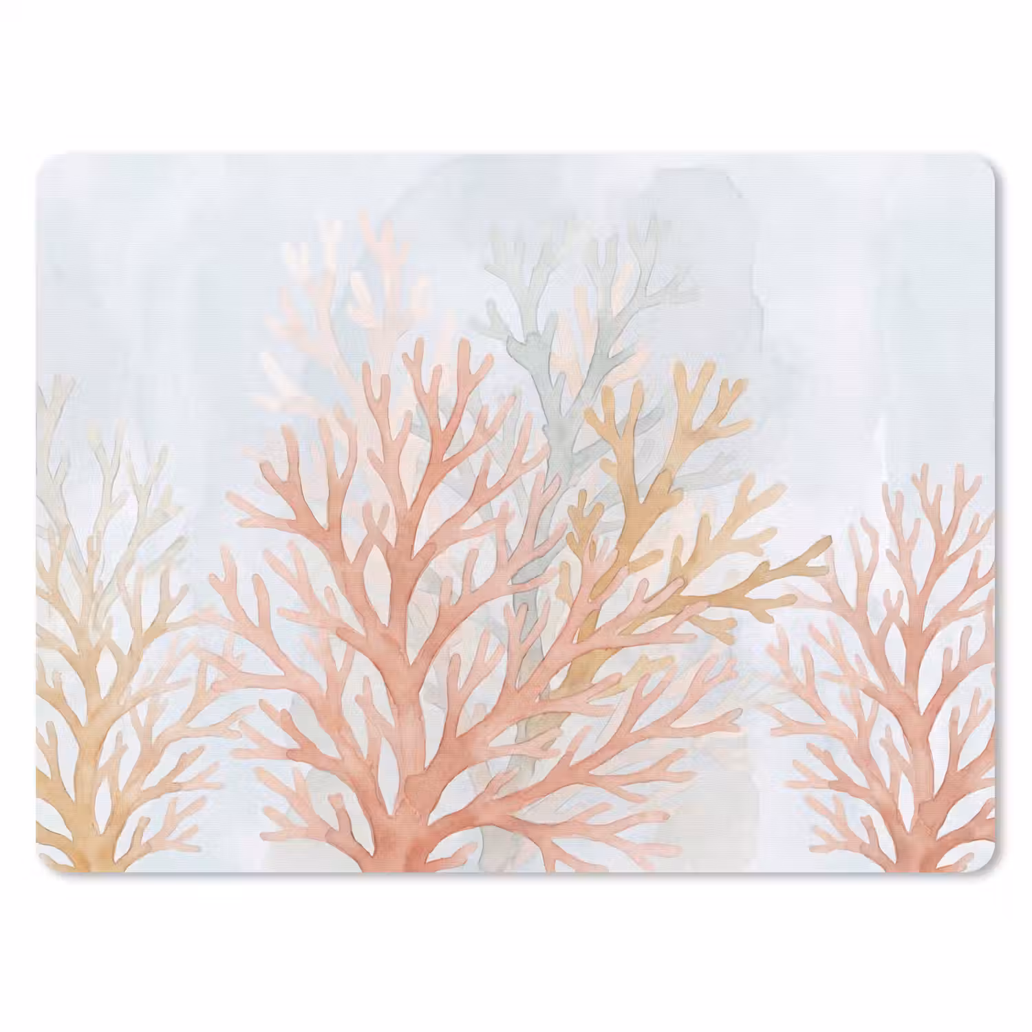 Natuur - Abstract - Aquarel - Organisch - Warm muismat rubber klein -3d