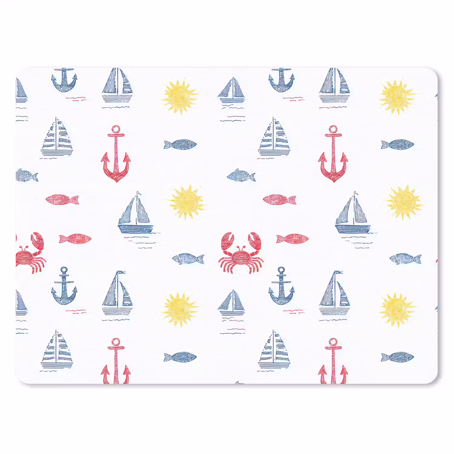 Nautisch - Illustraties - Kleurrijk muismat rubber klein 262 -3d