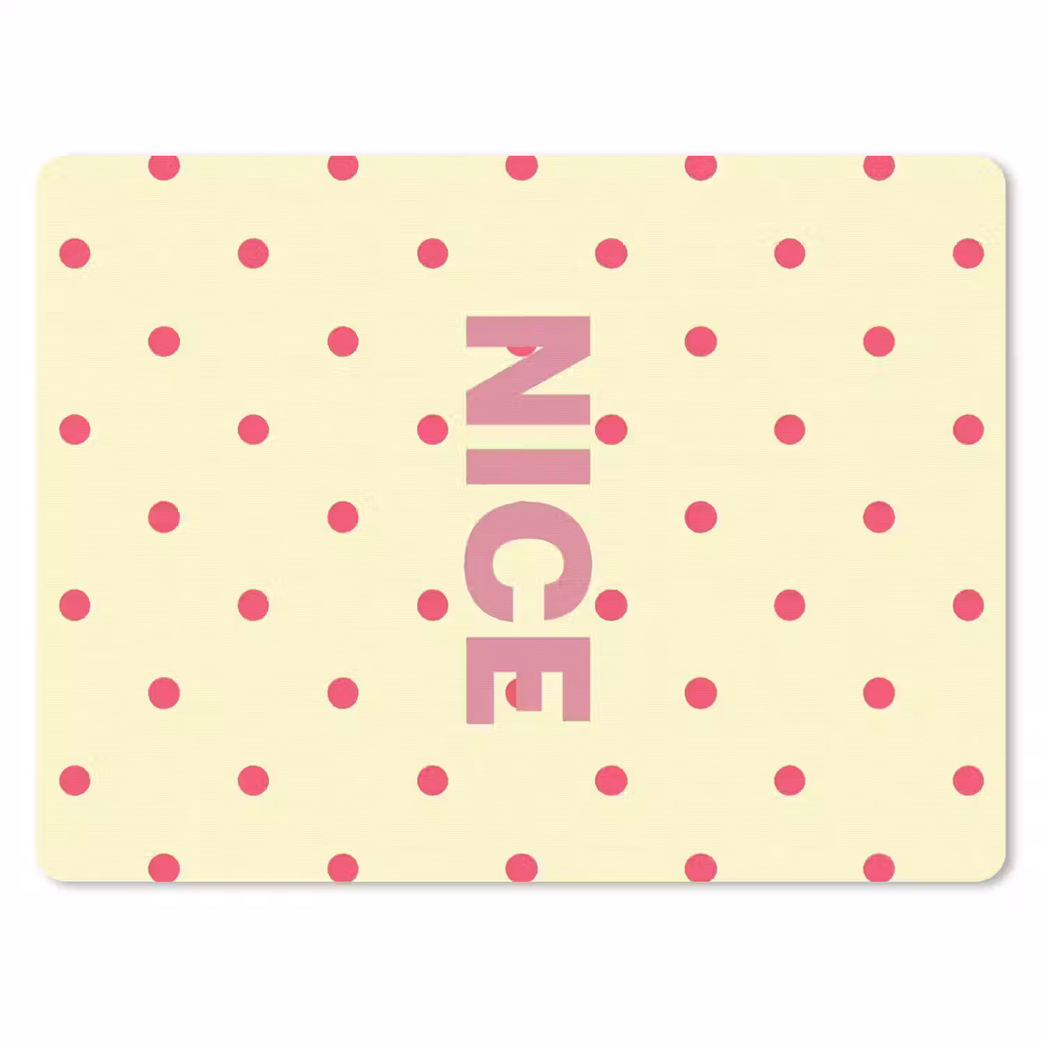 Nice - Stippen - Roze - Geel muismat rubber klein -3d