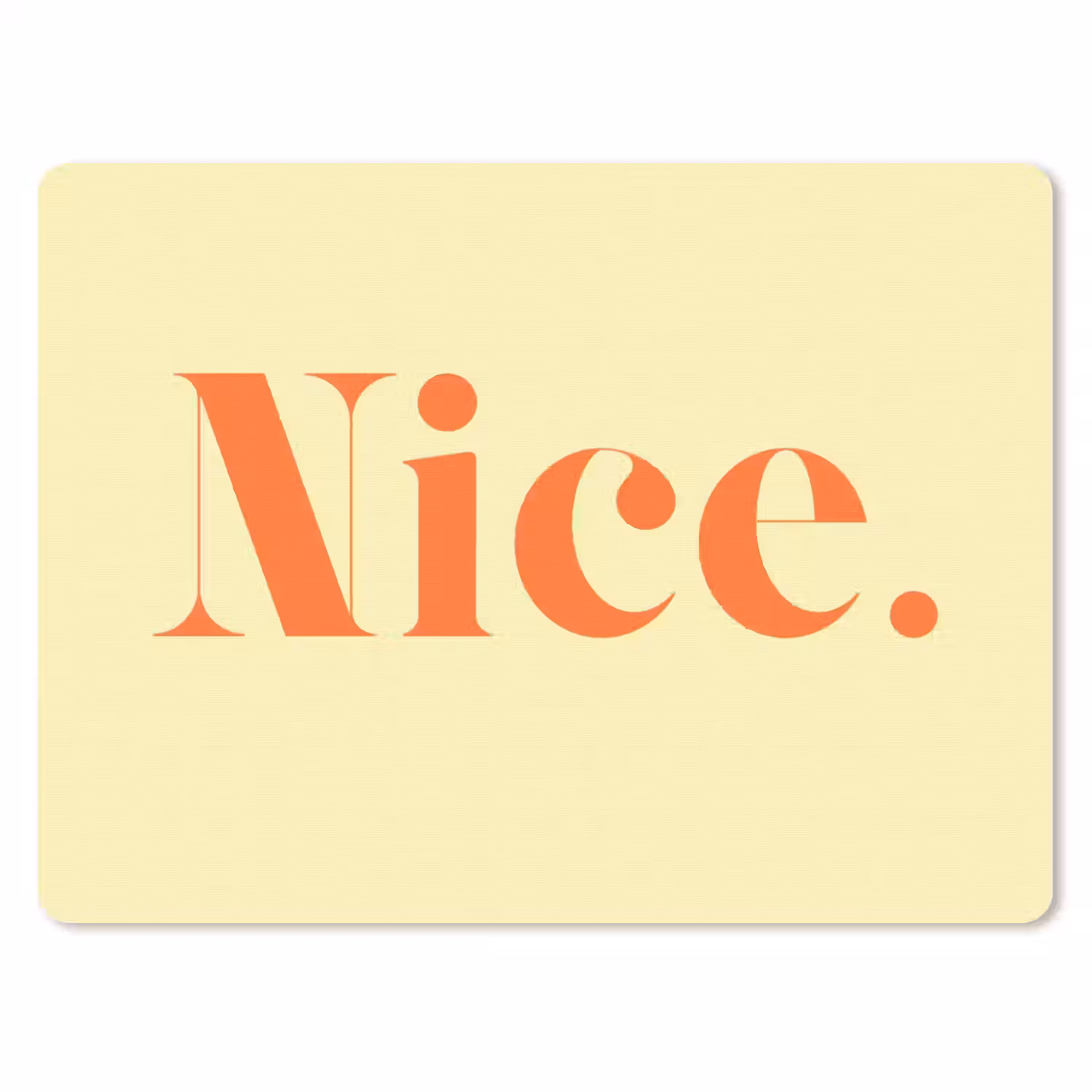 Nice - Oranje - Geel - Minimalistisch muismat rubber klein -3d