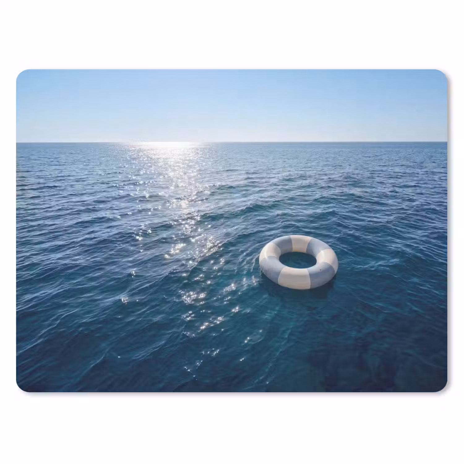 Oceaan - Zwemband - Horizon muismat rubber klein -3d