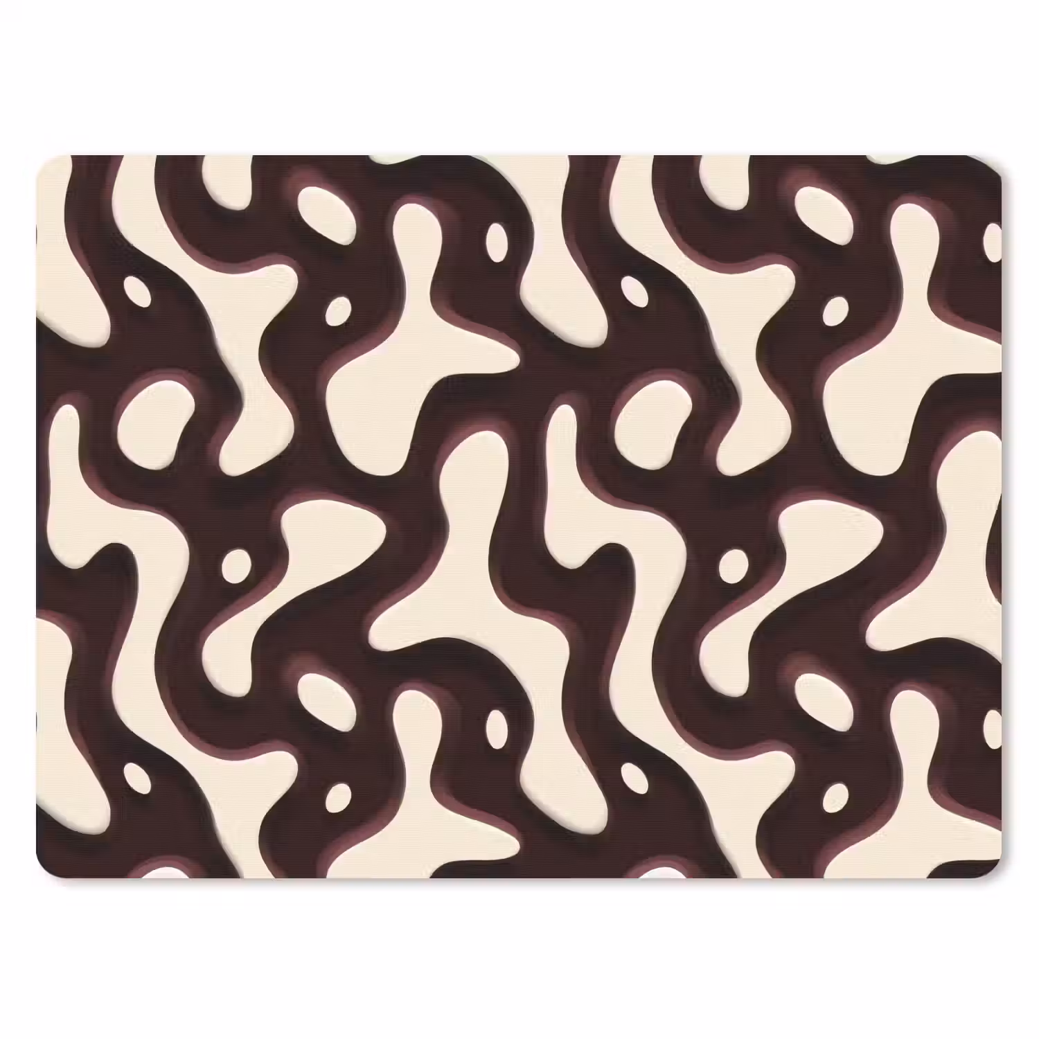 Organisch - Krachtig - Bruin muismat rubber klein 262 -3d