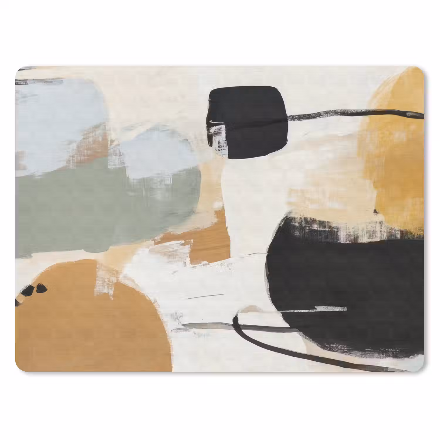 Paint - Abstract - Kleuren muismat rubber klein -3d