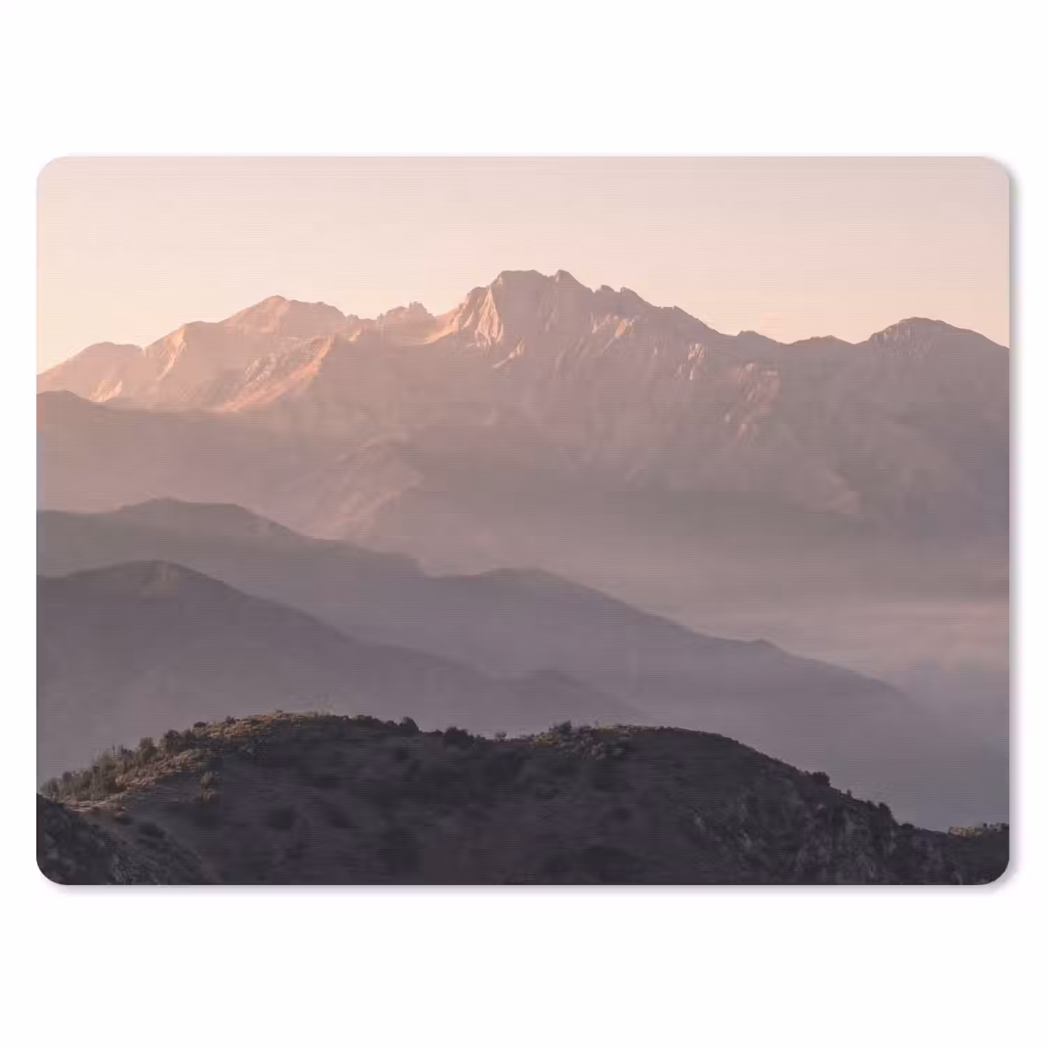 Panorama - Landschap - Bergen muismat rubber klein -3d
