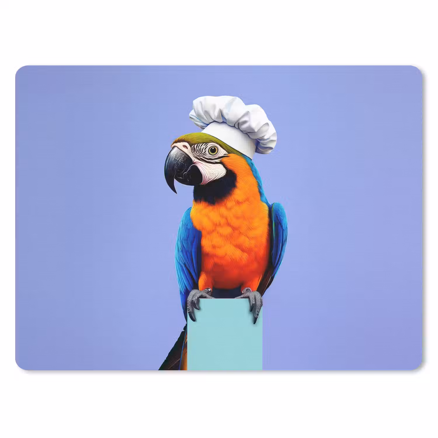 Papegaai - Koksmuts - Vogel - Leuk muismat rubber klein -3d