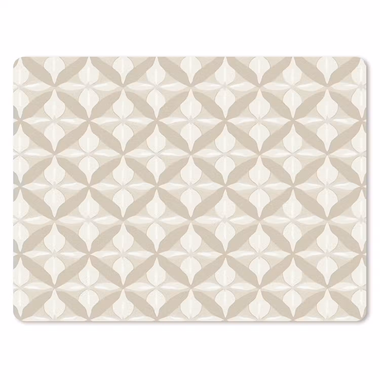 Patroon - Klassiek - Beige muismat rubber klein 262 -3d