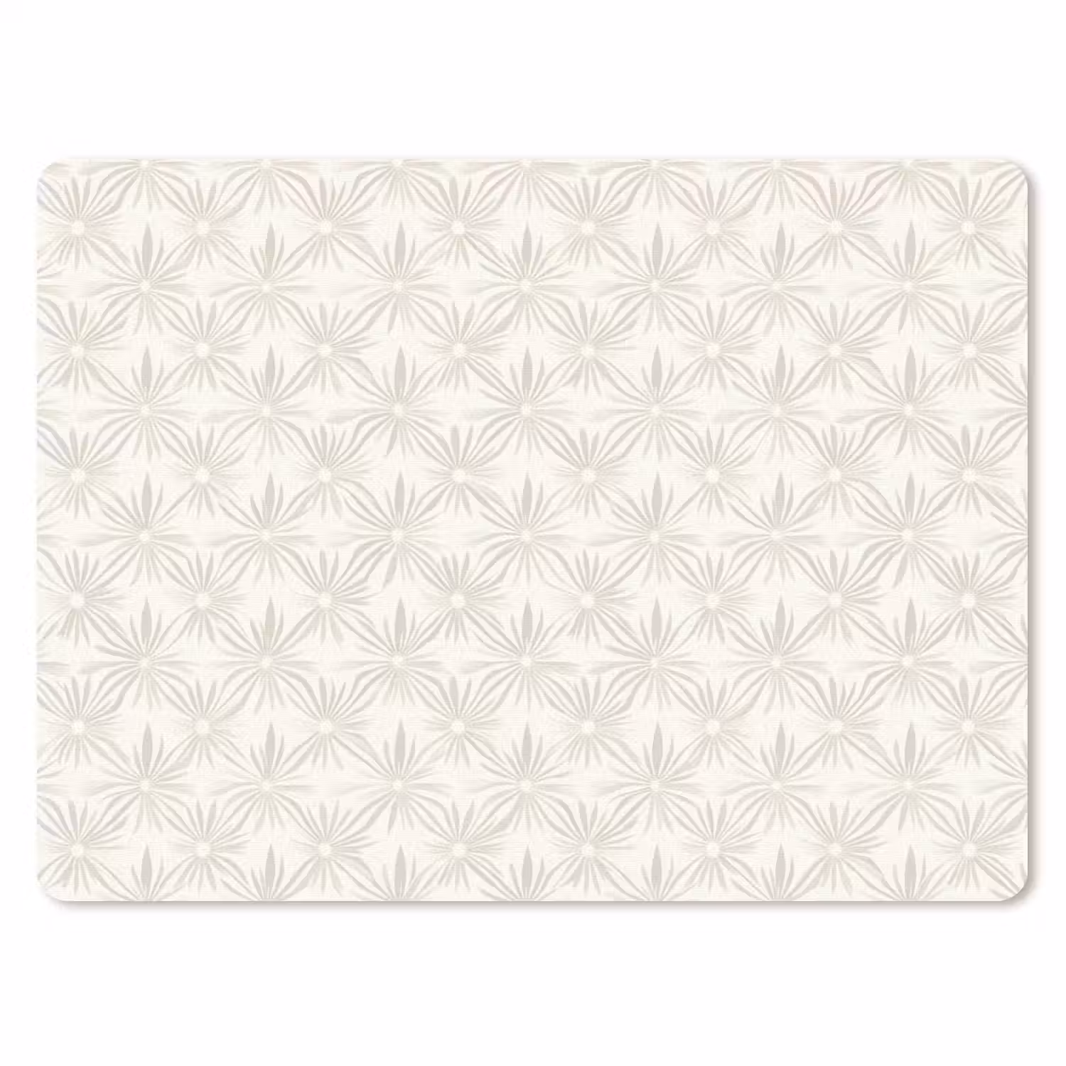 Patroon - Bloemen - Beige muismat rubber klein 262 -3d