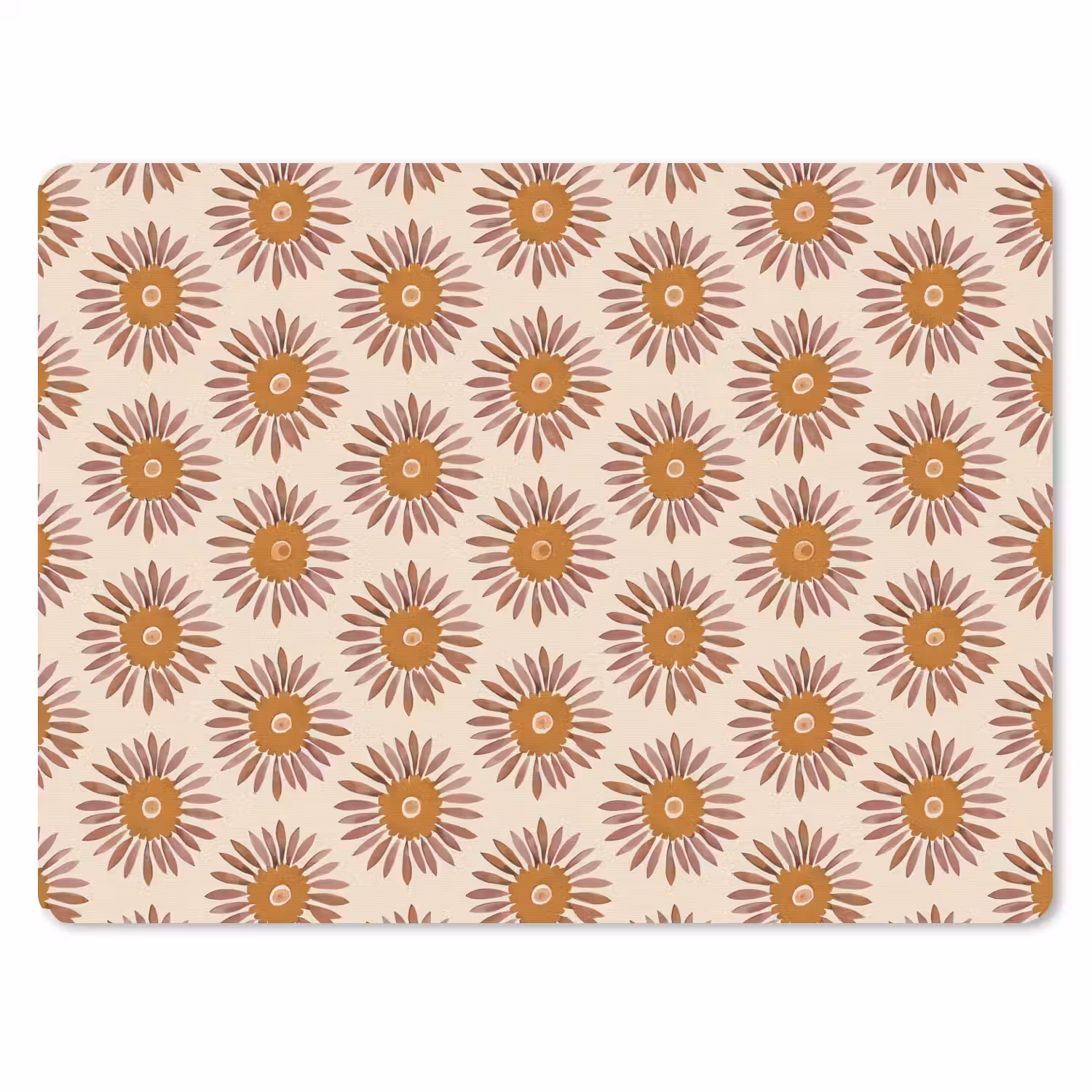 Patroon - Retro - Bruin muismat rubber klein 262 -3d