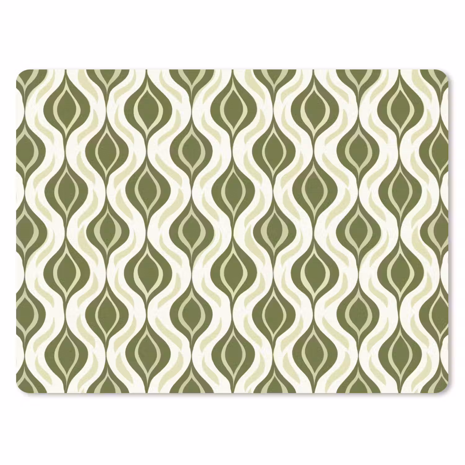 Patroon - Retro - Groen muismat rubber klein 262 -3d