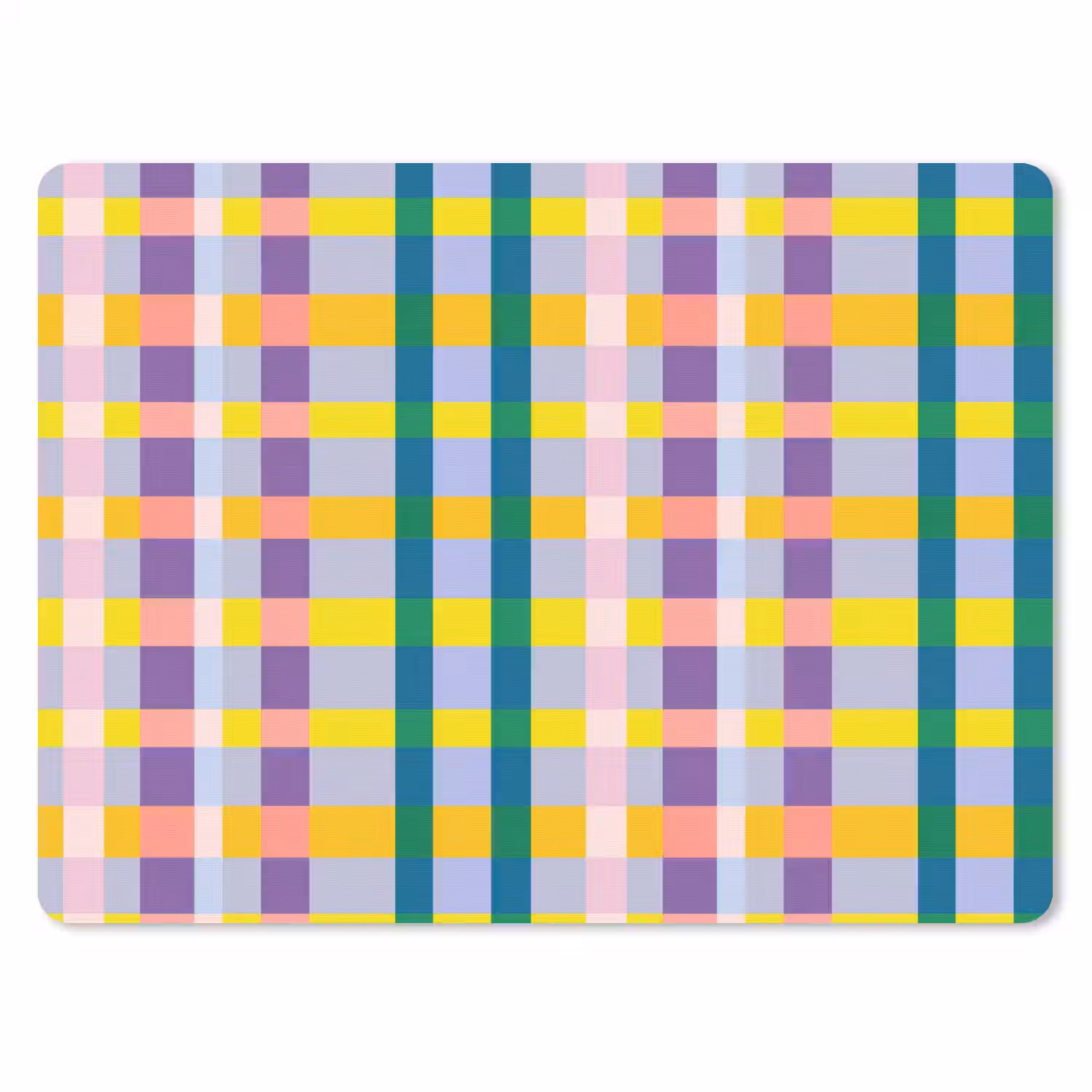 Ruit - Patroon - Kleurrijk muismat rubber klein 262 -3d