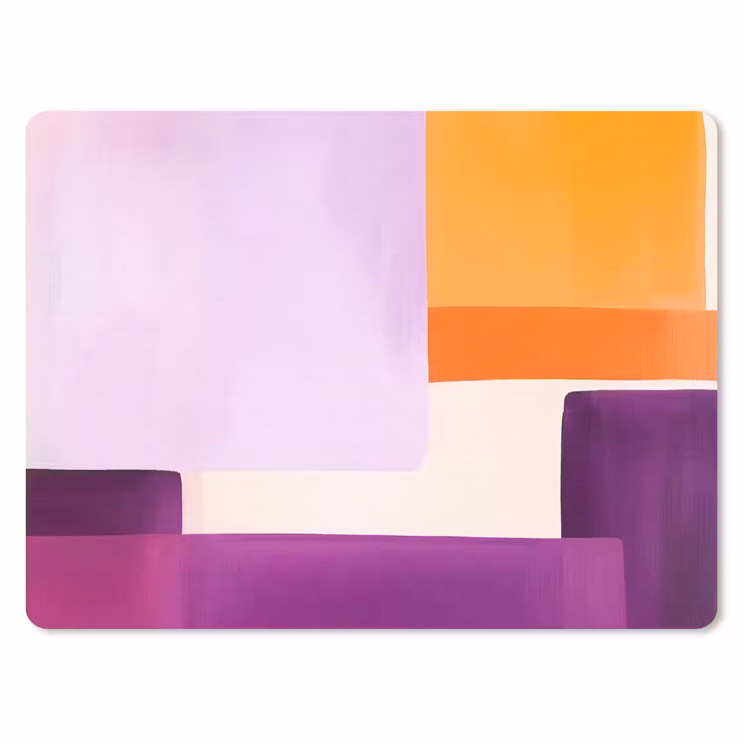 Vlakken - Abstract - Rechthoekig - Oranje muismat rubber klein -3d
