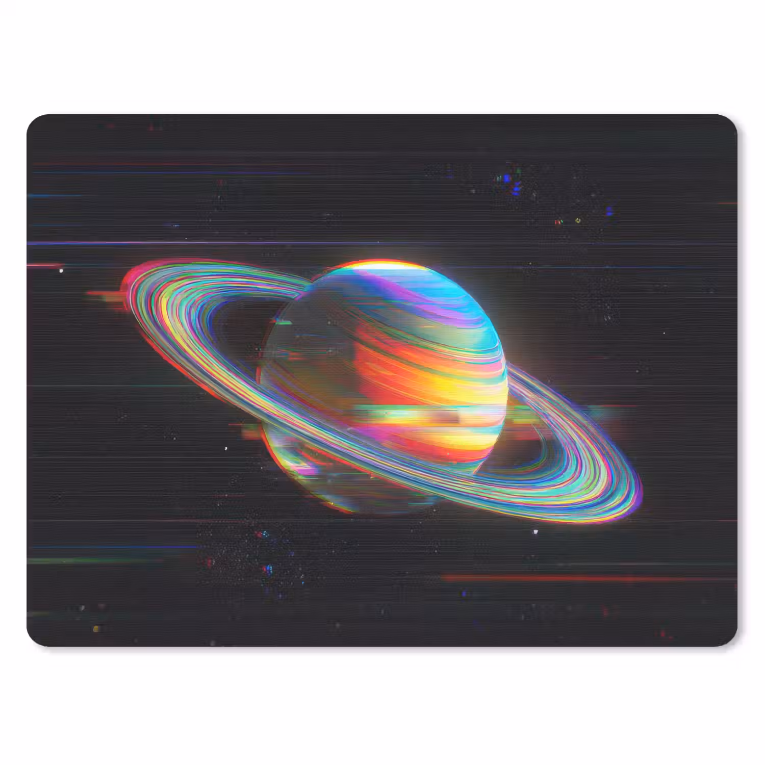Planeet - Cirkel - Kleurrijk muismat rubber klein -3d
