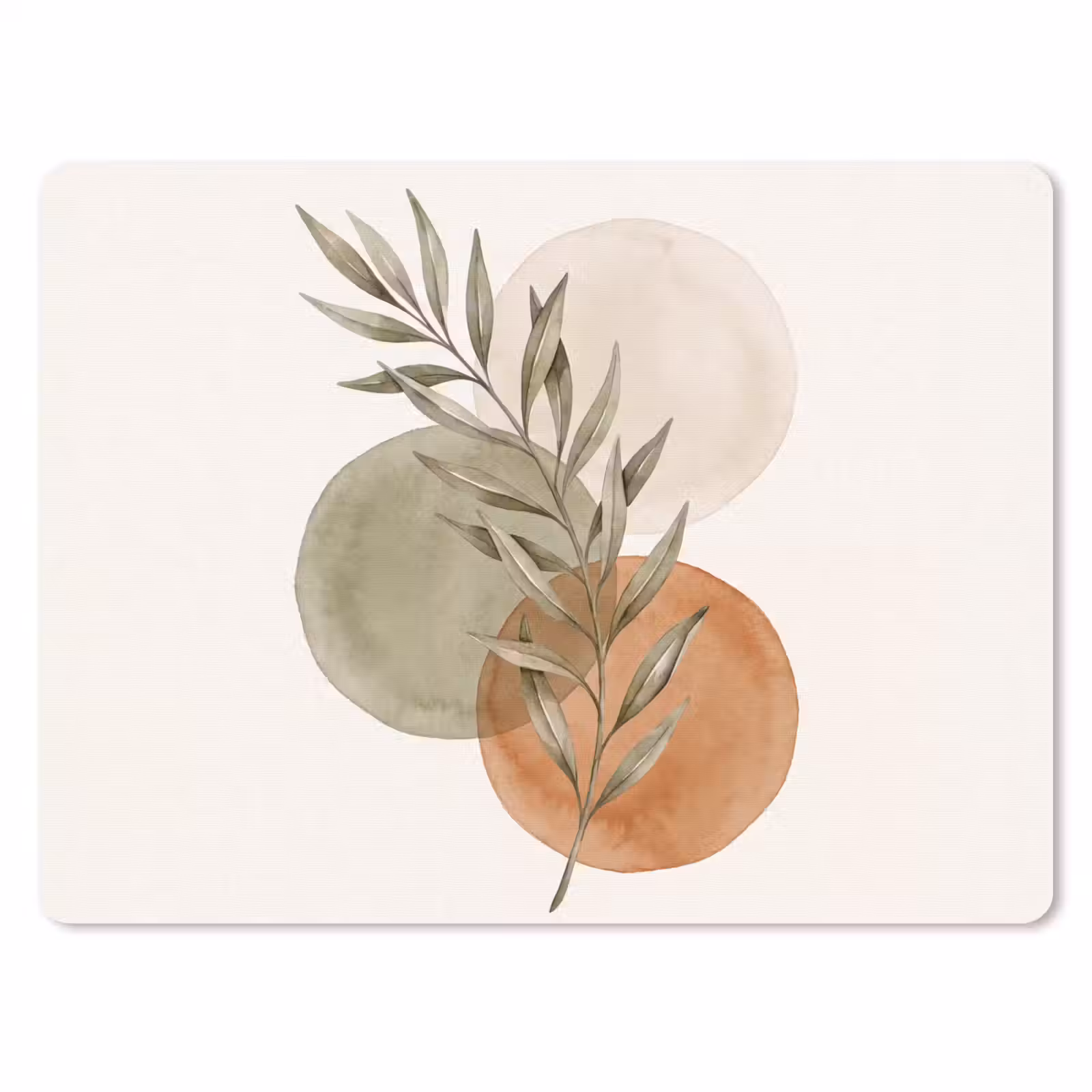 Mouse Pad - Plant - Circles - Abstract - Plant - Cirkels - Abstract muismat rubber klein