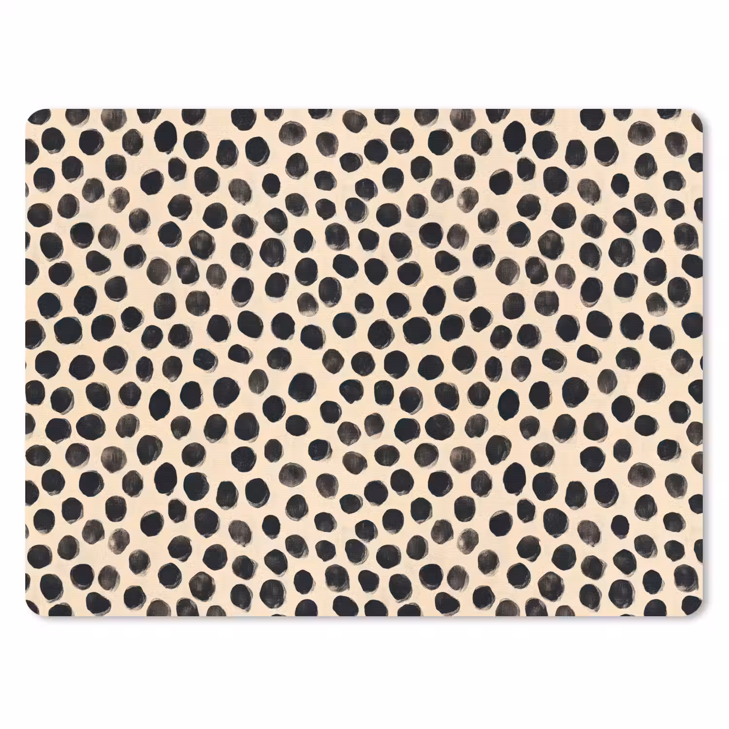 Stippen - Patroon - Zwart muismat rubber klein 262 -3d