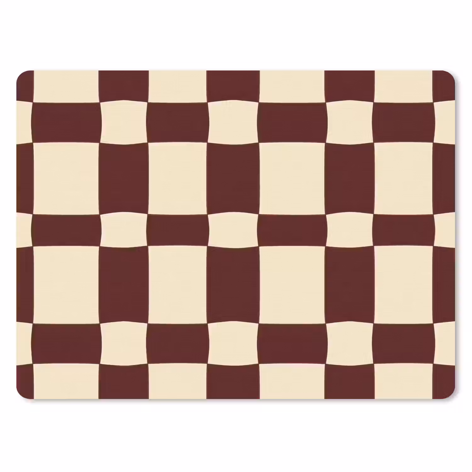 Retro - Patroon - Bruin muismat rubber klein 262 -3d