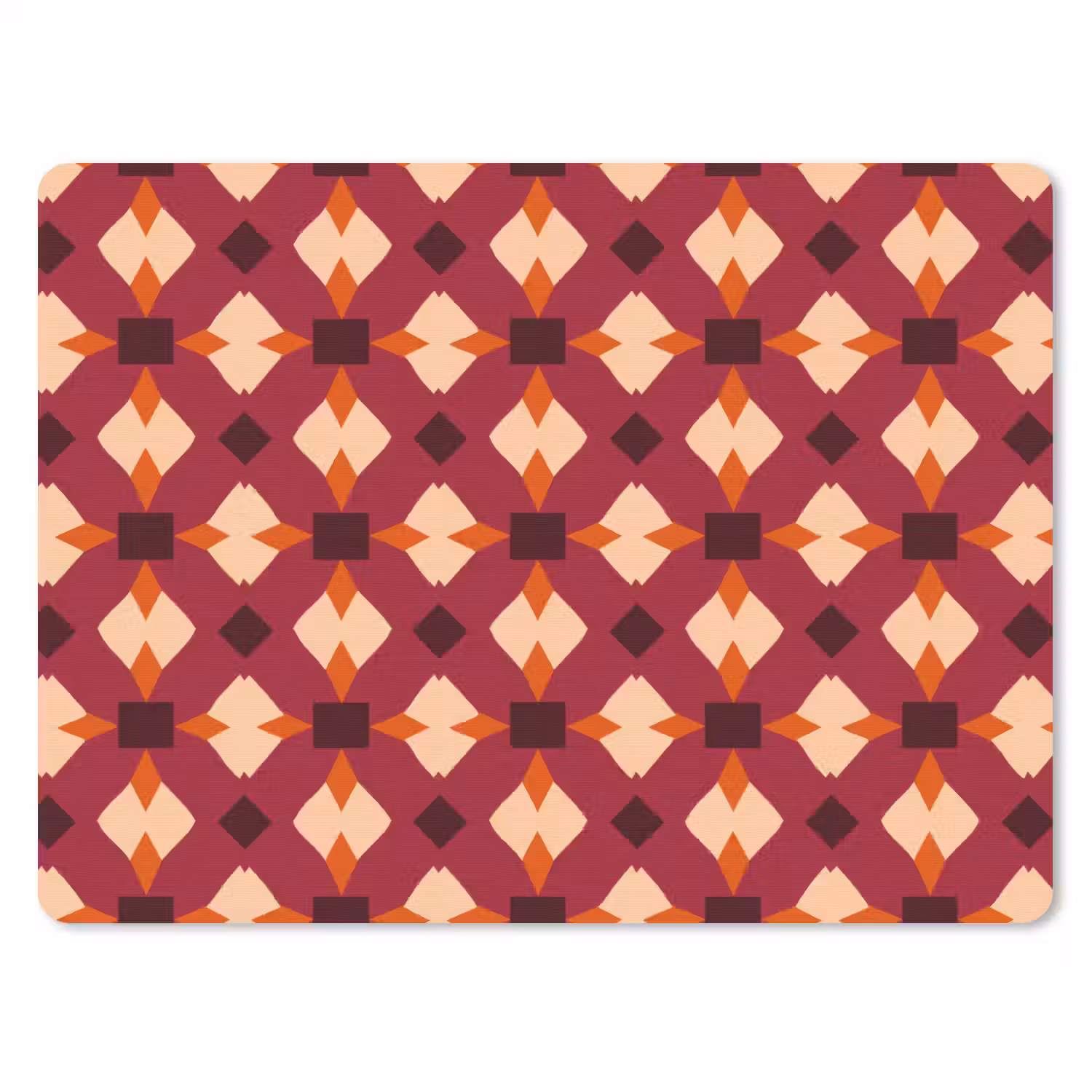Retro - Patroon - Kleurrijk muismat rubber klein 262 -3d