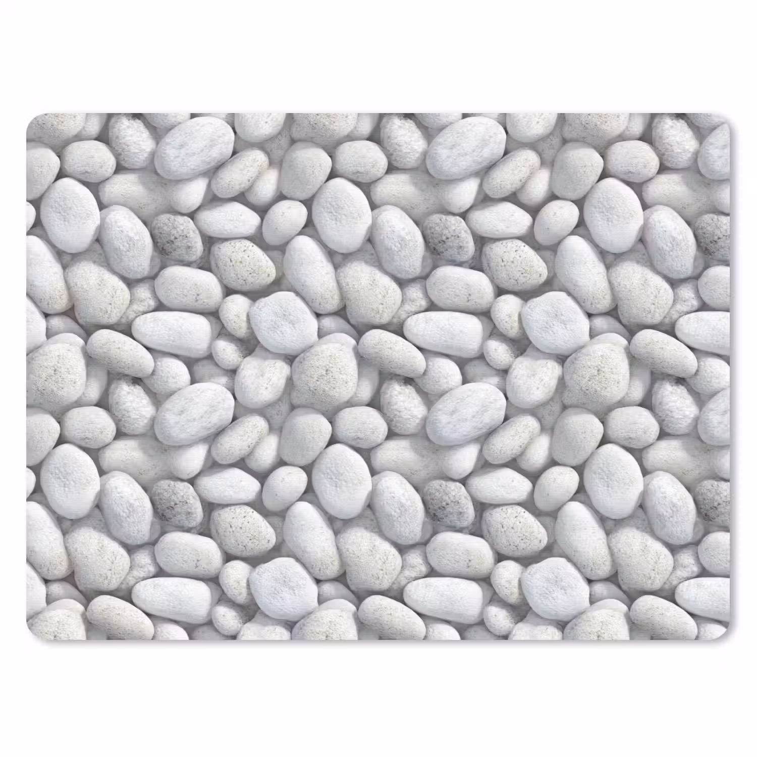 Steentjes - Grijs - Ovaal muismat rubber klein 262 -3d