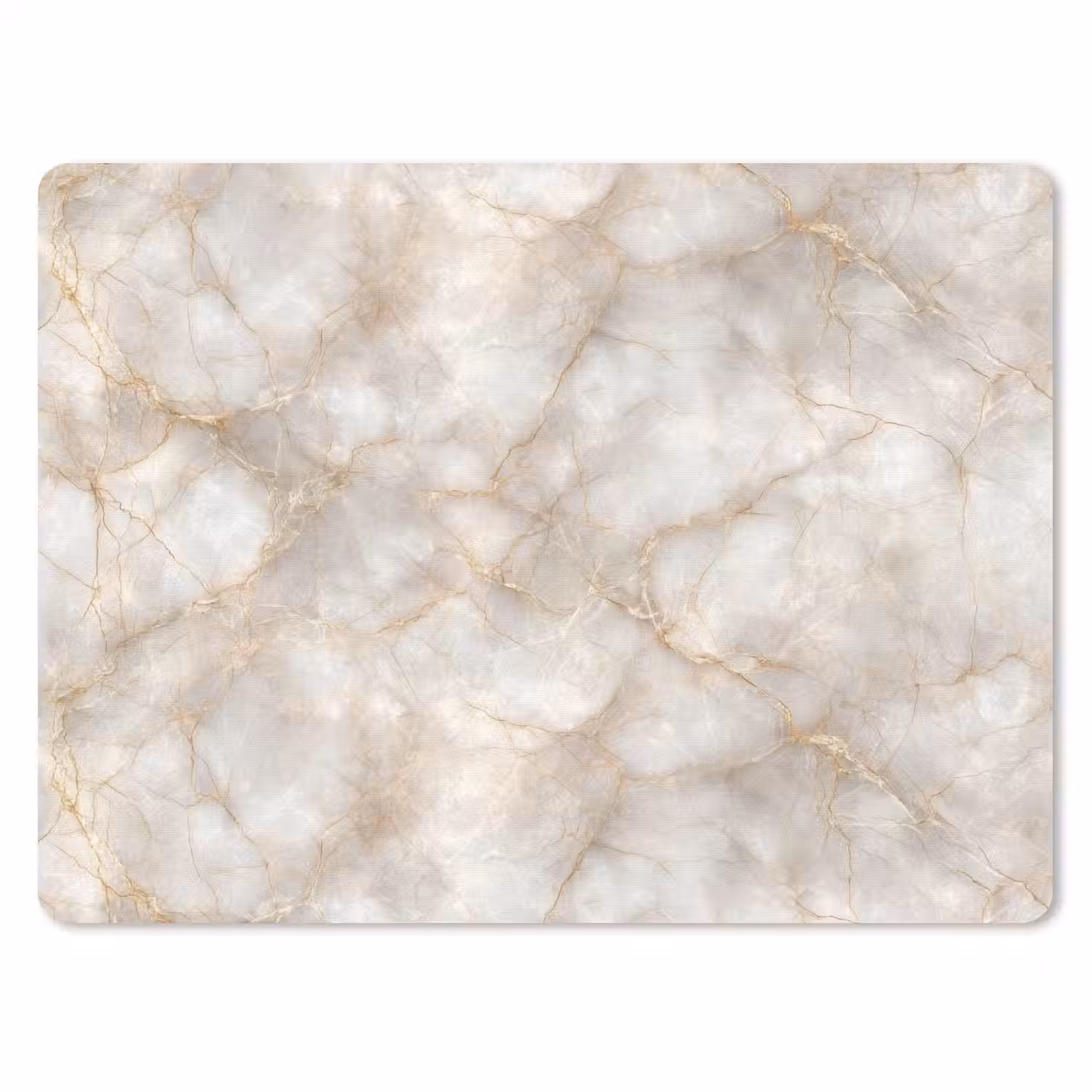 Zandkleurig - Marmer - Natuursteen muismat rubber klein 262 -3d