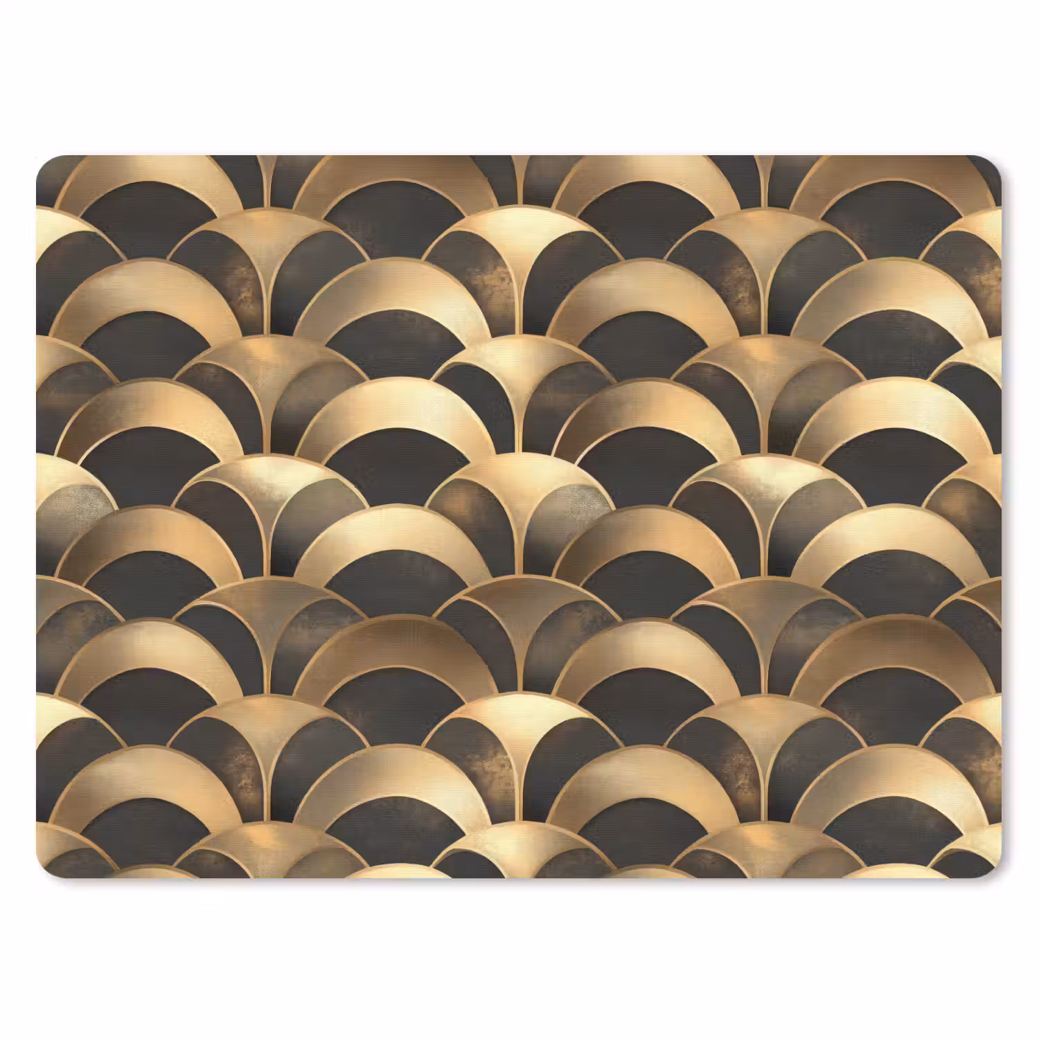 Schubben - Structuur - Goud muismat rubber klein 262 -3d
