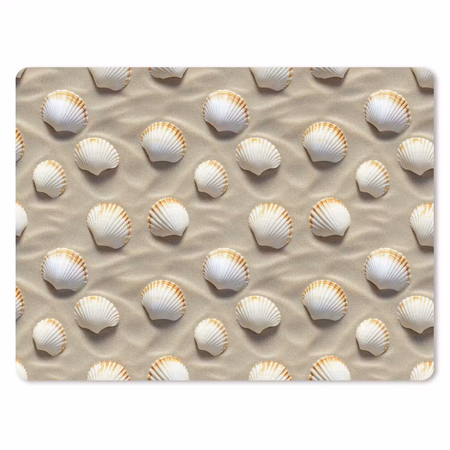 Schelpen - Zand - Maritiem muismat rubber klein 262 -3d