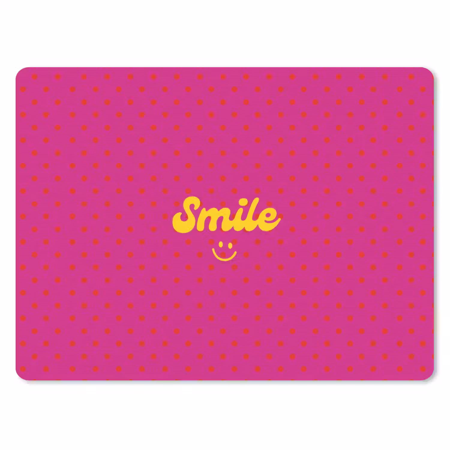 Smile - Stippen - Roze muismat rubber klein -3d