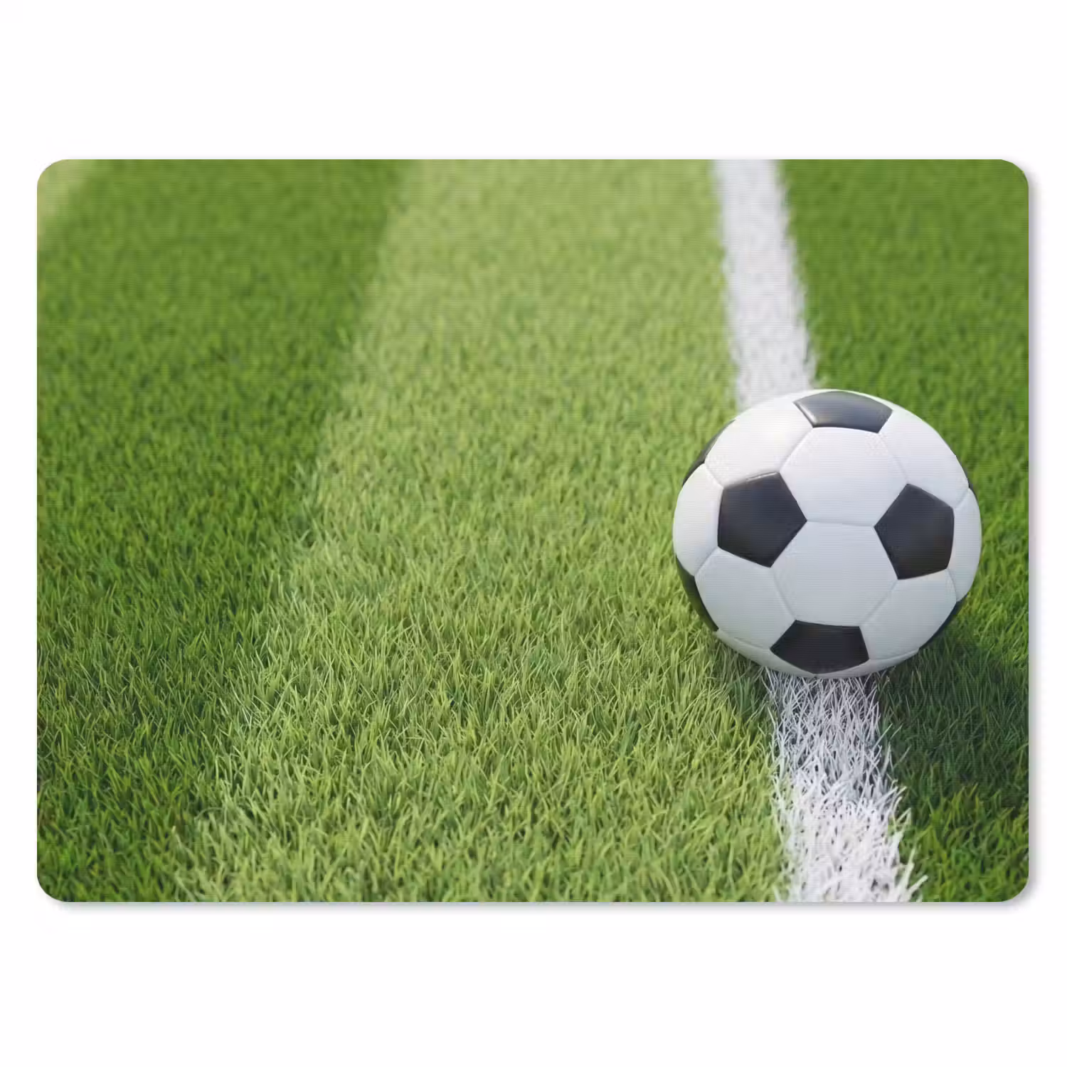 Voetbal - Grasveld - Sport - Groen muismat rubber klein -3d