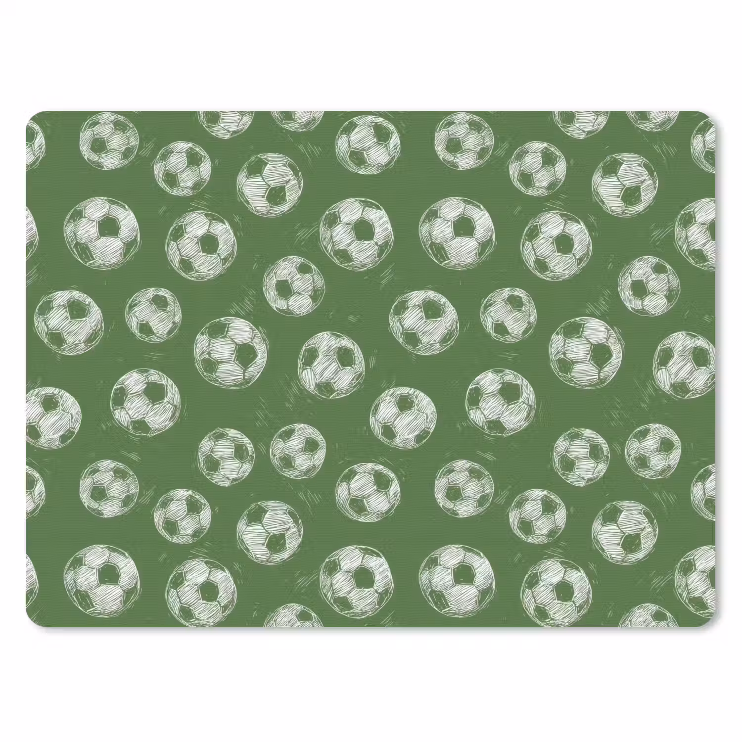 Voetbal - Sport - Groen muismat rubber klein 262 -3d