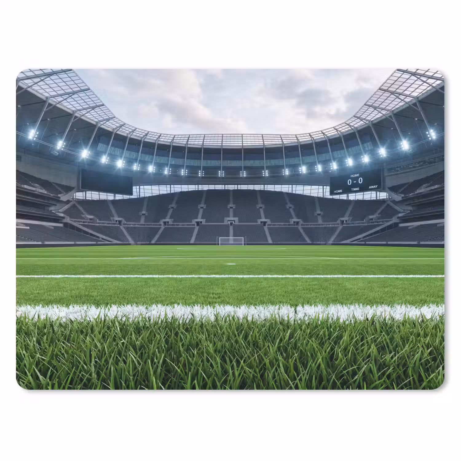 Voetbal - Stadion - Sport - Groen muismat rubber klein -3d