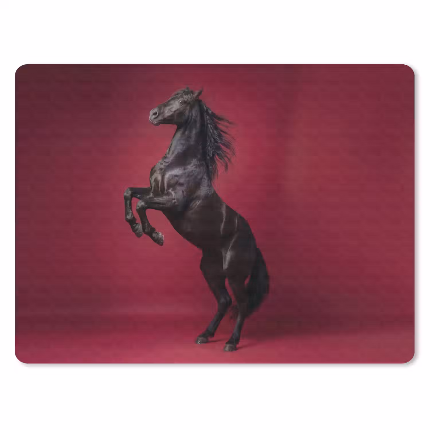 Hengst - Steigert - Rood muismat rubber klein -3d