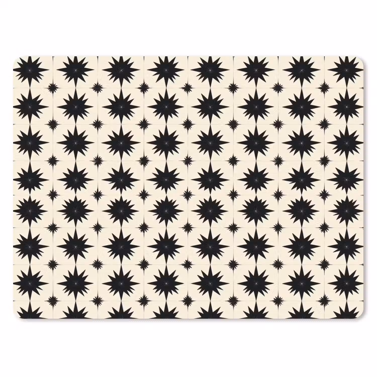 Stervormen - Geometrisch - Zwart muismat rubber klein 262 -3d