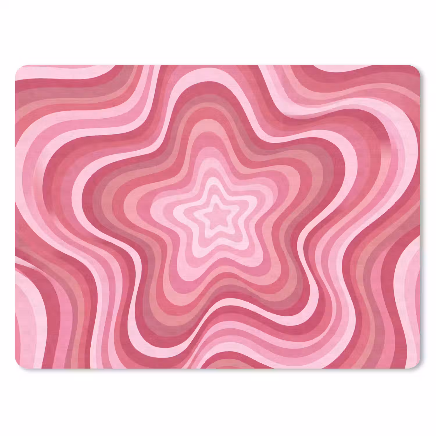 Ster - Golvend - Abstract - Roze muismat rubber klein -3d