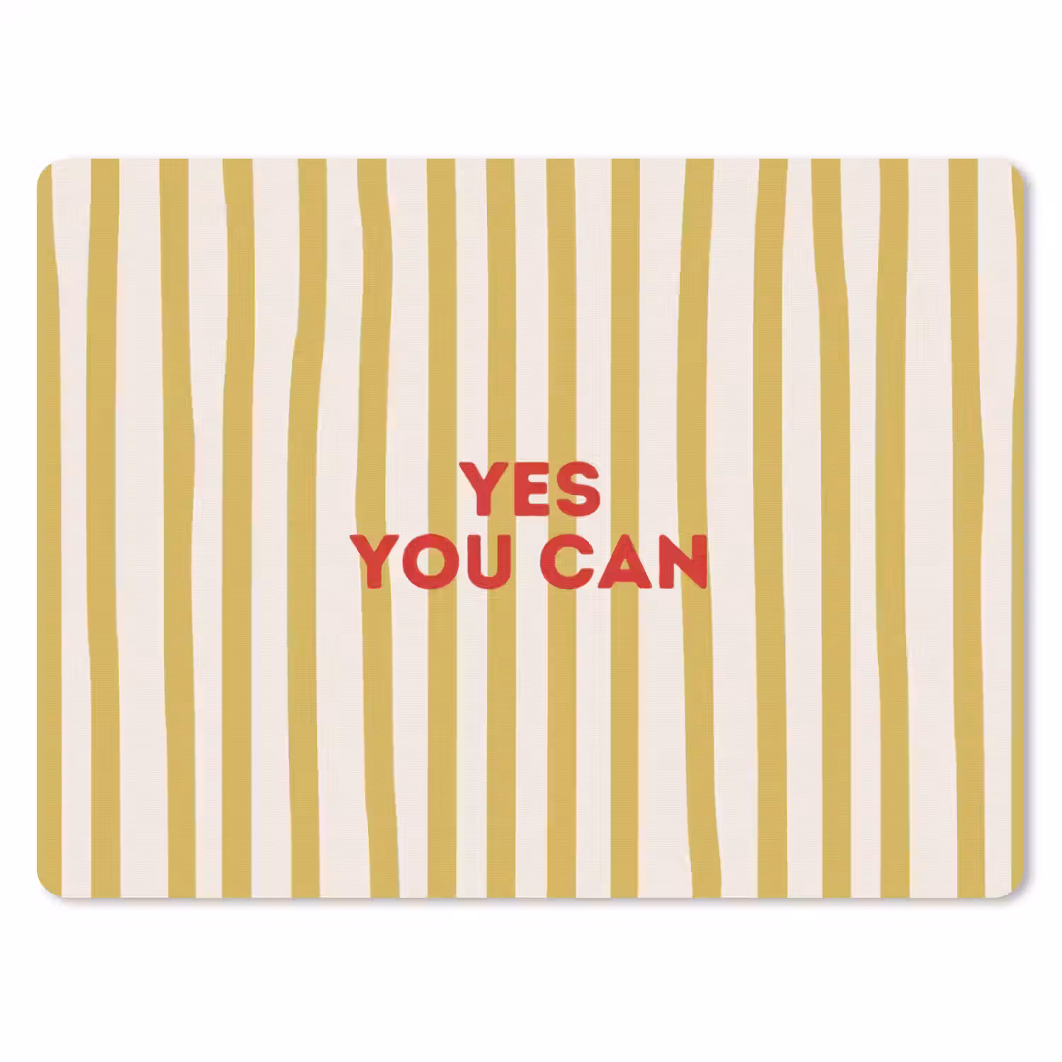 Strepen - Abstract - Yes you can - Rood muismat rubber klein -3d