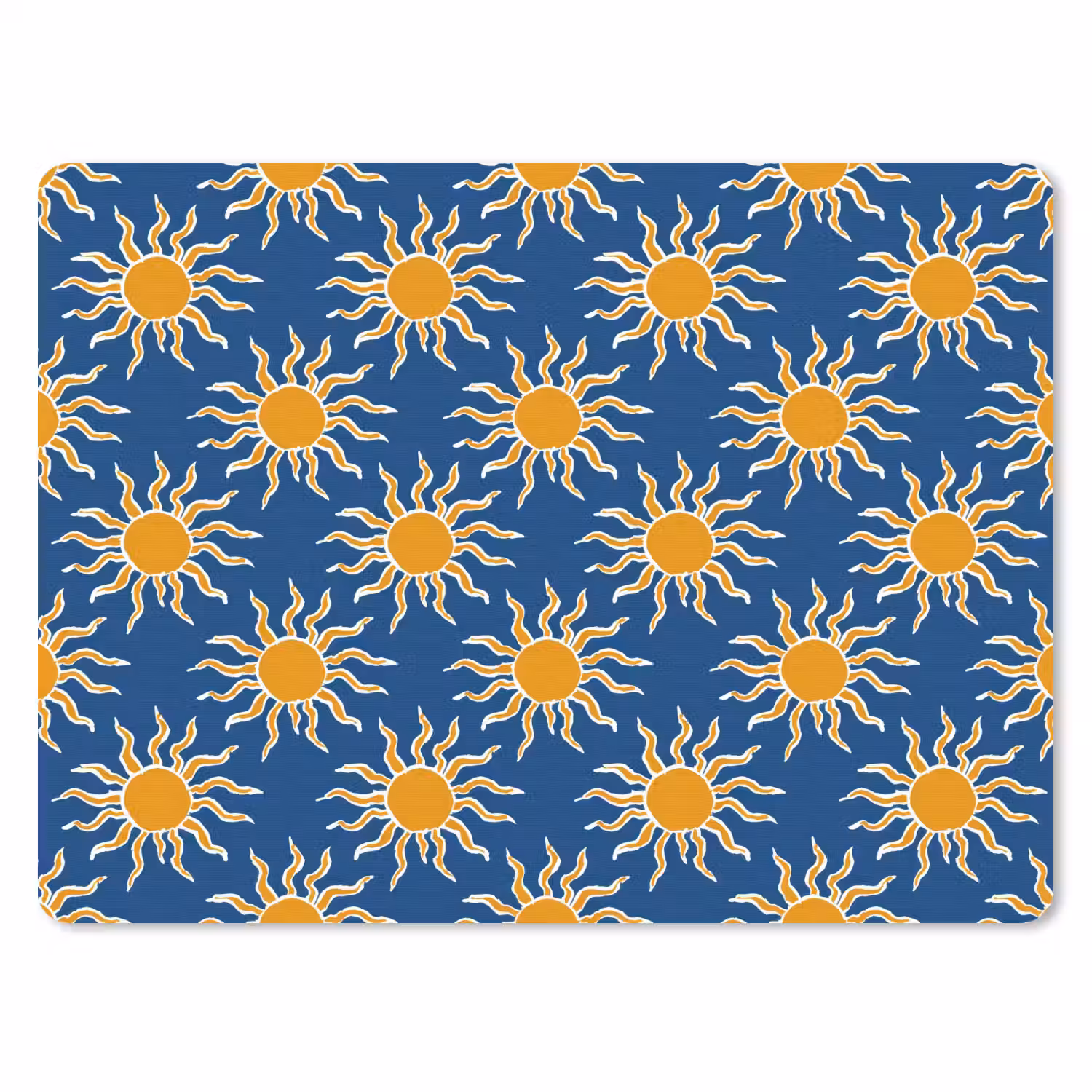 Zon - Patroon - Blauw muismat rubber klein 262 -3d