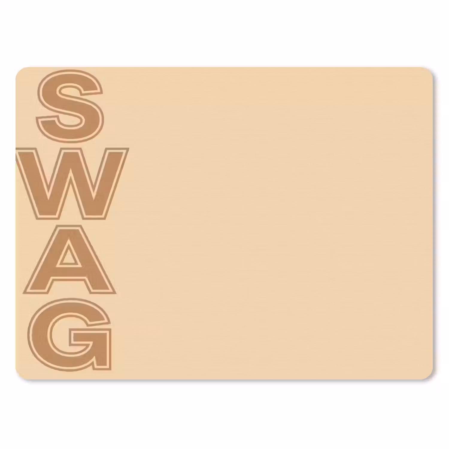 Swag - Bruin - Beige muismat rubber klein -3d