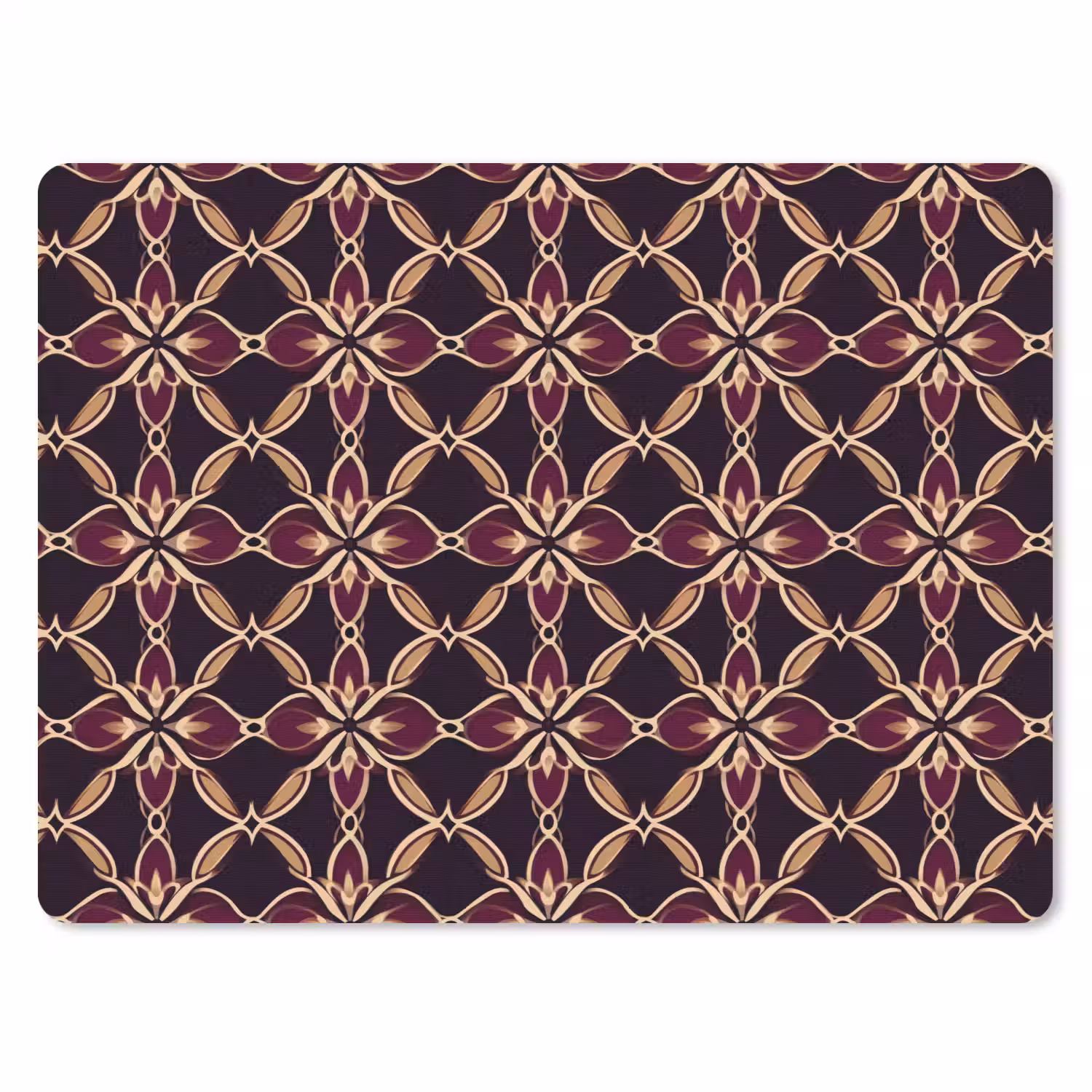 Symmetrisch - Tegel - Burgundy muismat rubber klein 262 -3d