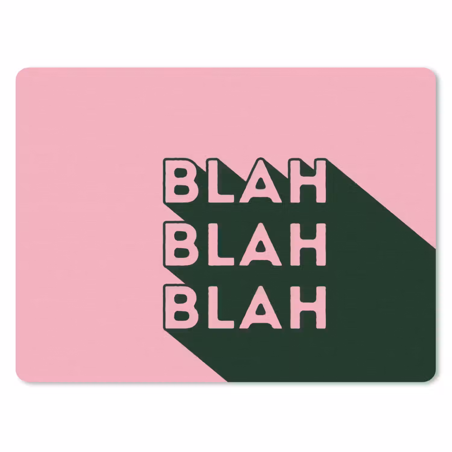 Tekst - Grafisch - Groen - Schaduw muismat rubber klein -3d