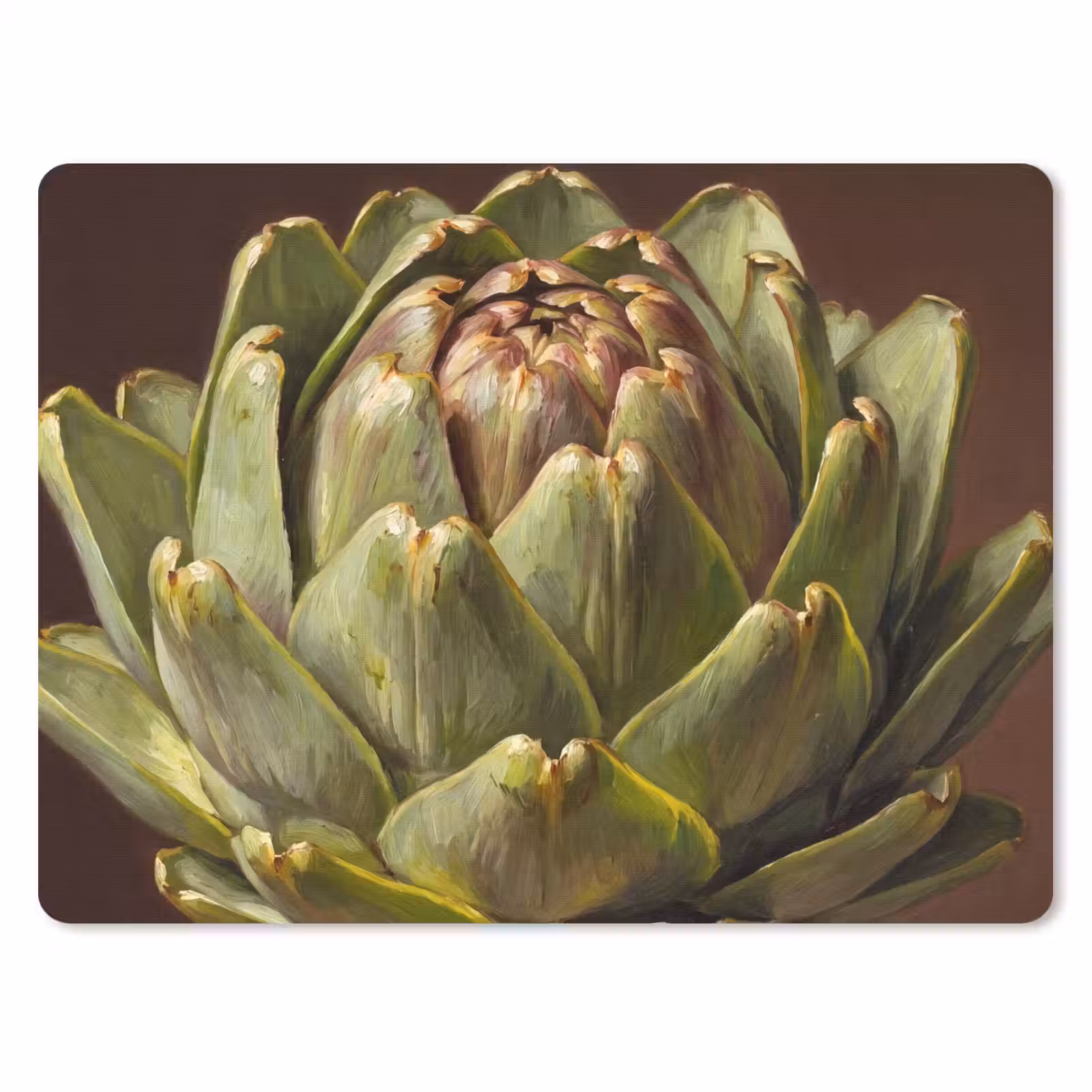 Mouse Pad - Vegetable - Artichoke - Green - Groente - Artisjok - Groen muismat rubber klein