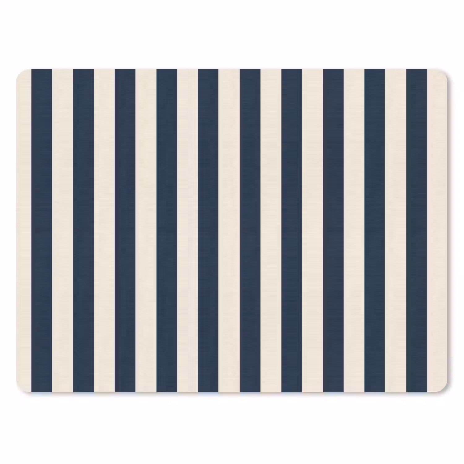 Verticale strepen - Blauw - Crème muismat rubber klein 262 -3d