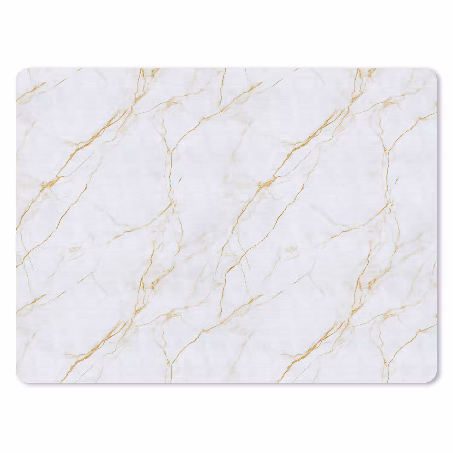Wit - Marmer - Goud - Luxueus muismat rubber klein 262 -3d
