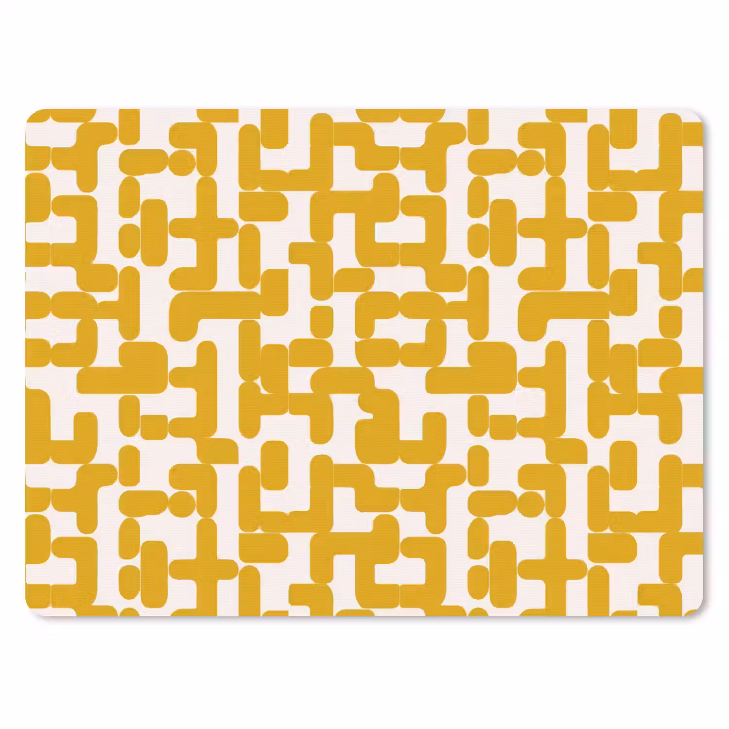 Geel - Beige - Patroon muismat rubber klein 262 -3d