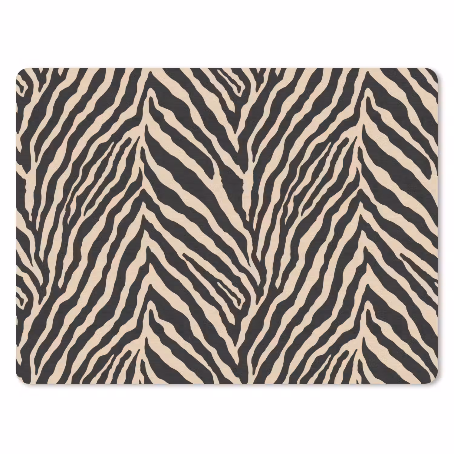 Zebra - Klassiek - Zwart muismat rubber klein 262 -3d
