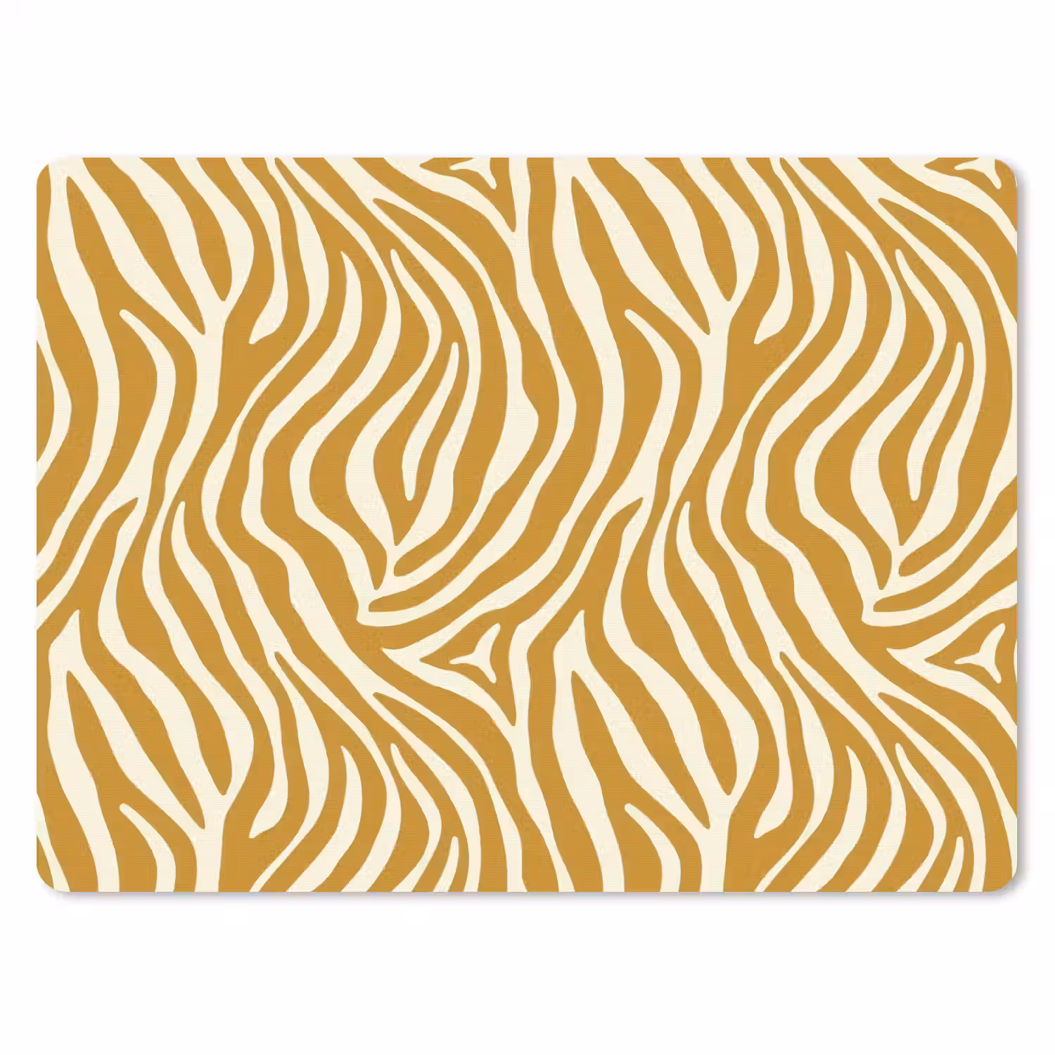 Zebra - Klassiek - Oker - Geel muismat rubber klein 262 -3d