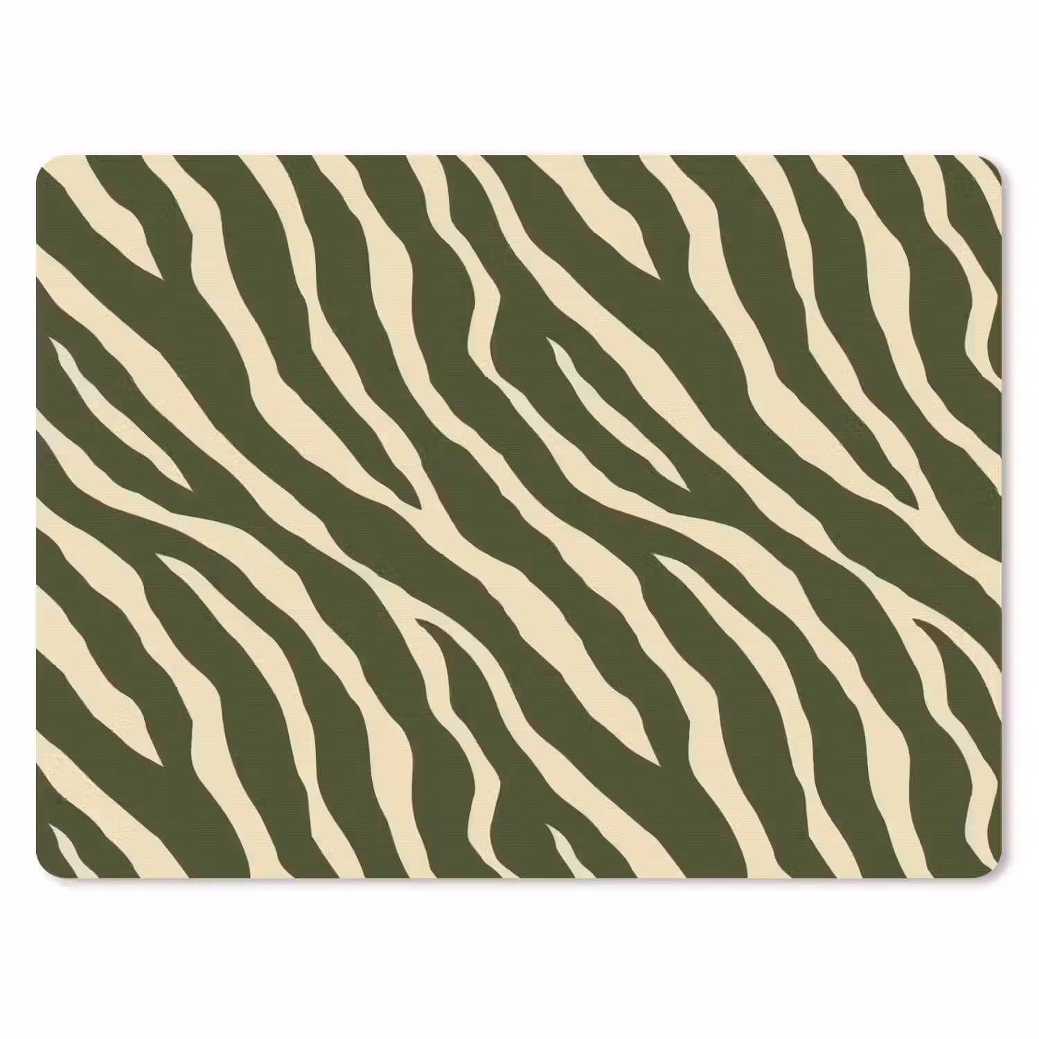 Zebra - Patroon - Groen muismat rubber klein 262 -3d