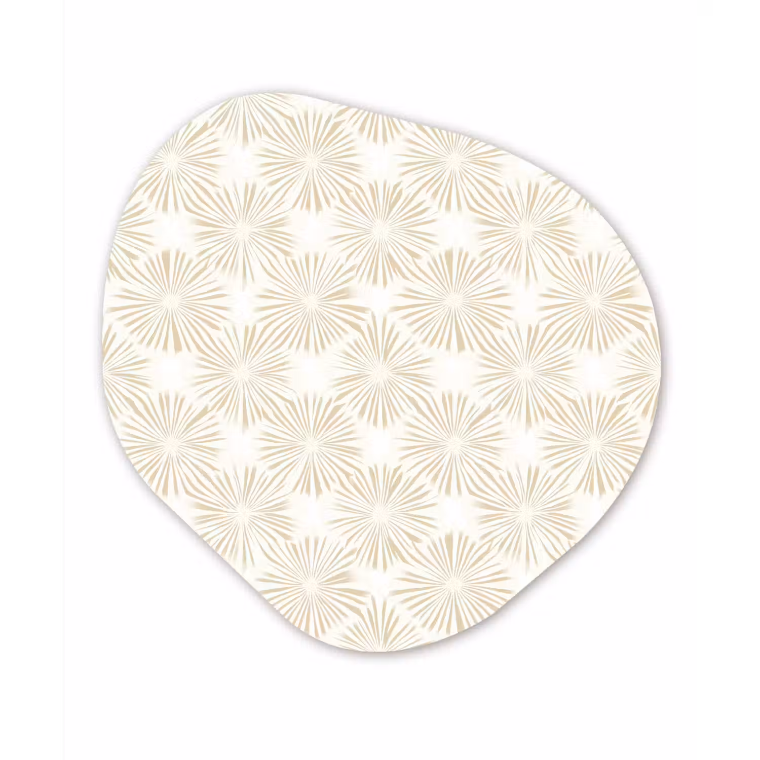 Abstract - Motief - Beige Wandcirkel Organisch Forex 3mm klein 629 -3d
