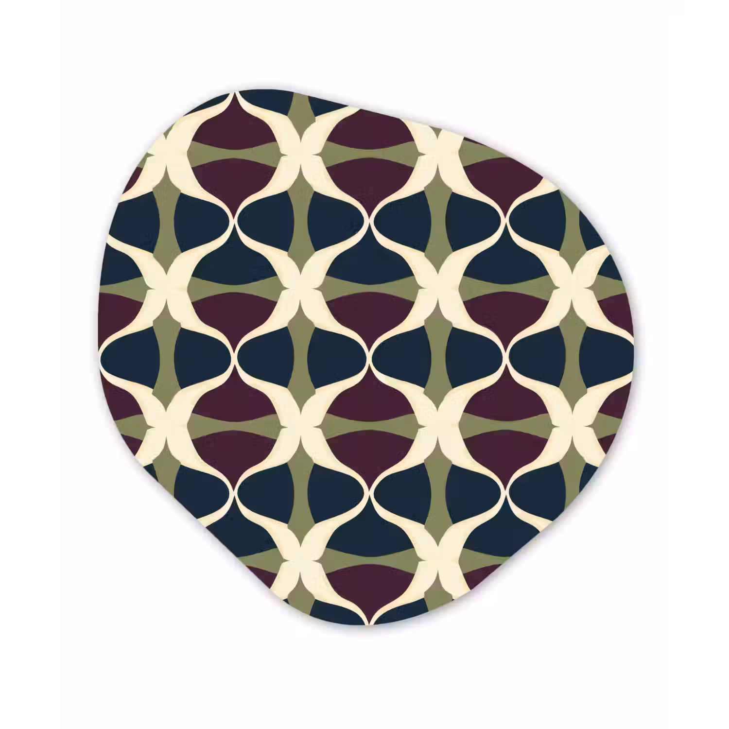Abstract - Retro - Kleurrijk Wandcirkel Organisch Forex 3mm klein 629 -3d