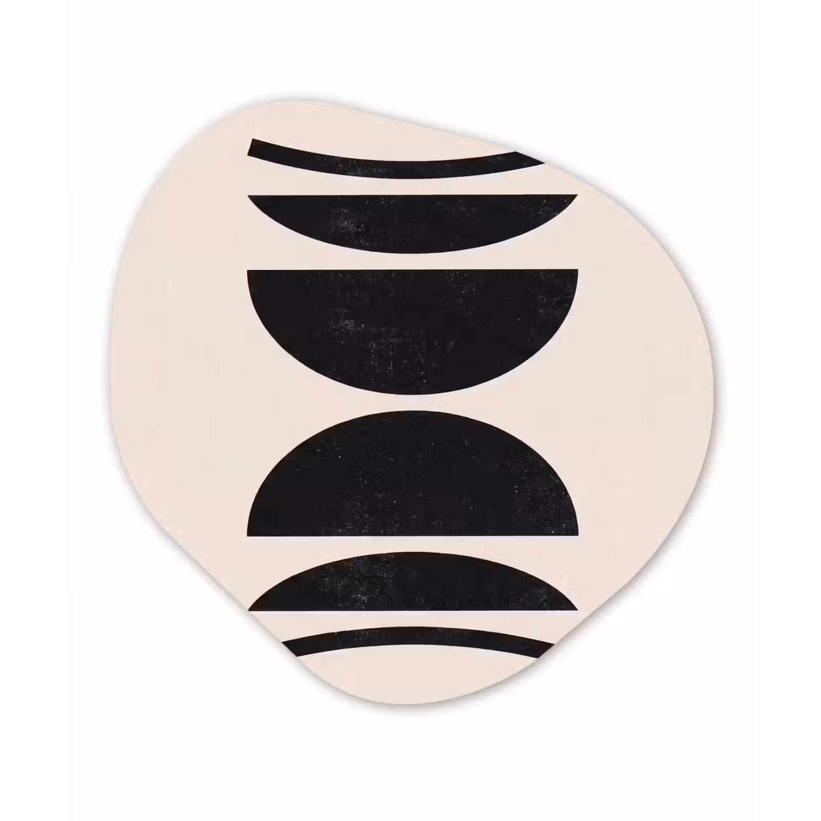 Organic - Forex - Abstract - Shapes - Black - Abstract - Vormen - Zwart Wandcirkel Organisch Forex 3mm klein