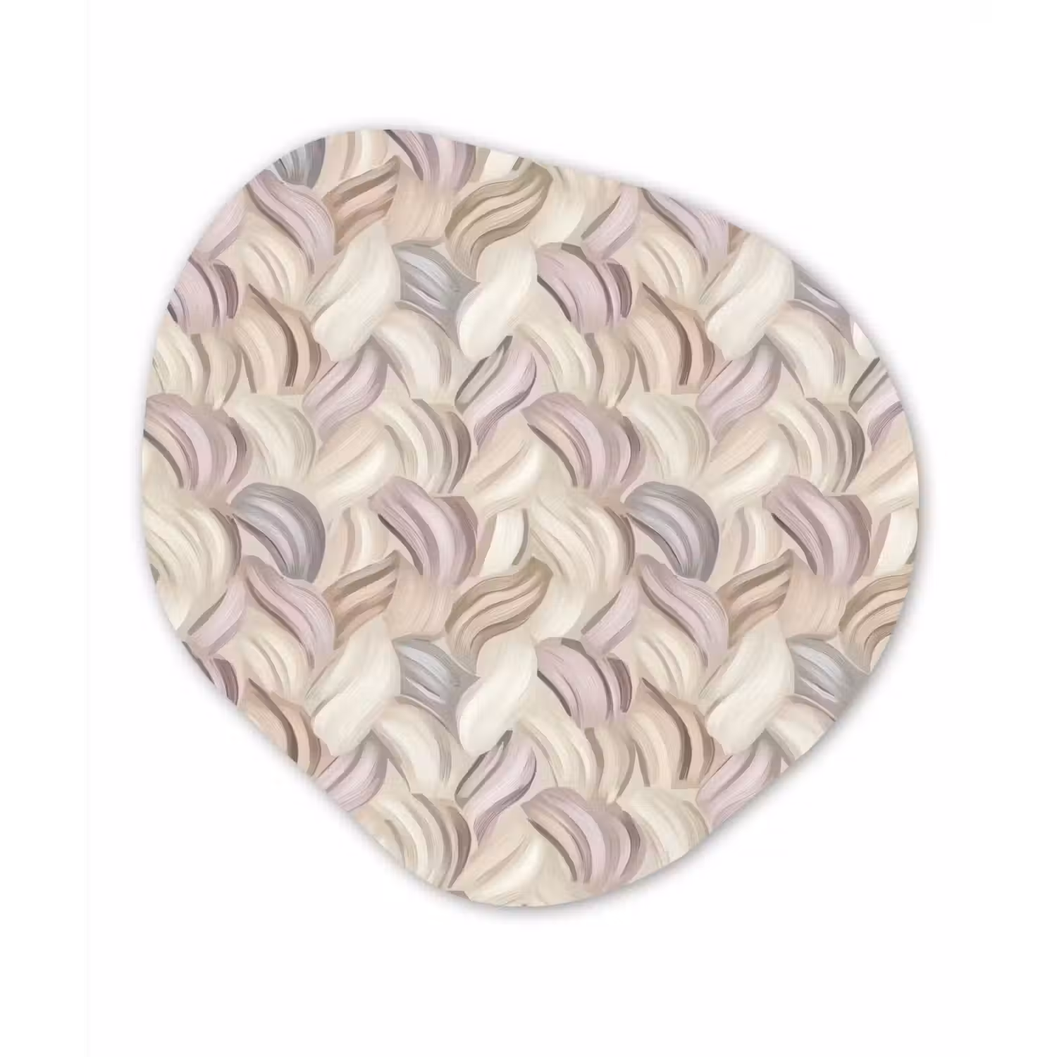 Abstract - Golvend - Pastel Wandcirkel Organisch Forex 3mm klein 629 -3d
